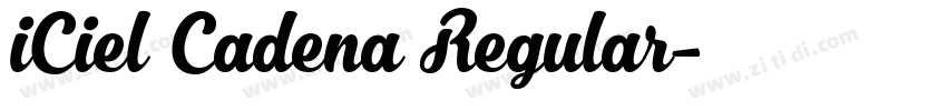 iCiel Cadena Regular字体转换